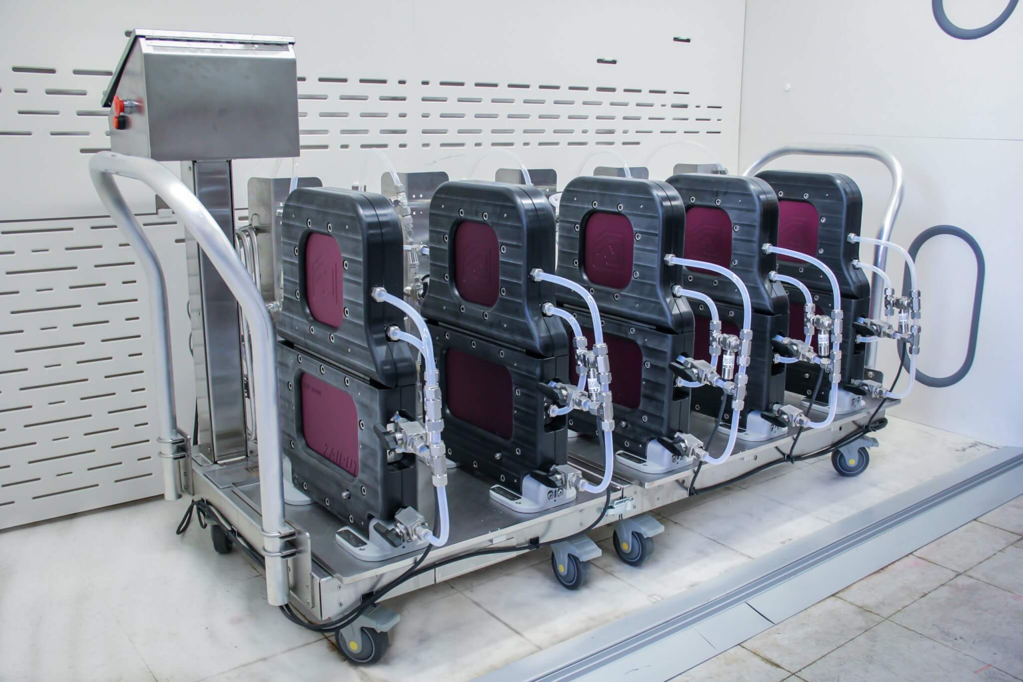 multistage liquid liquid separation at production scale using Zaiput liquid liquid separators